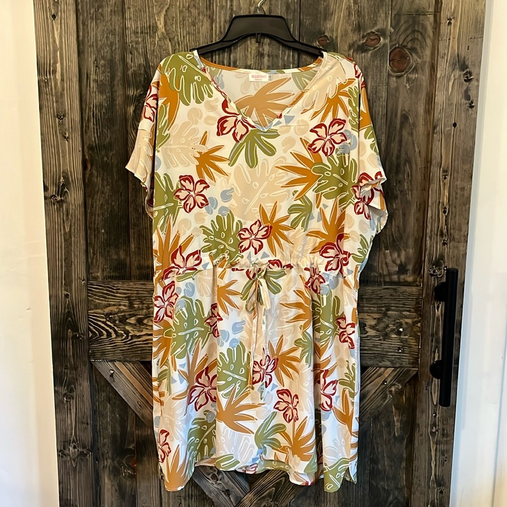 Tropical swim cover-up/summer dress